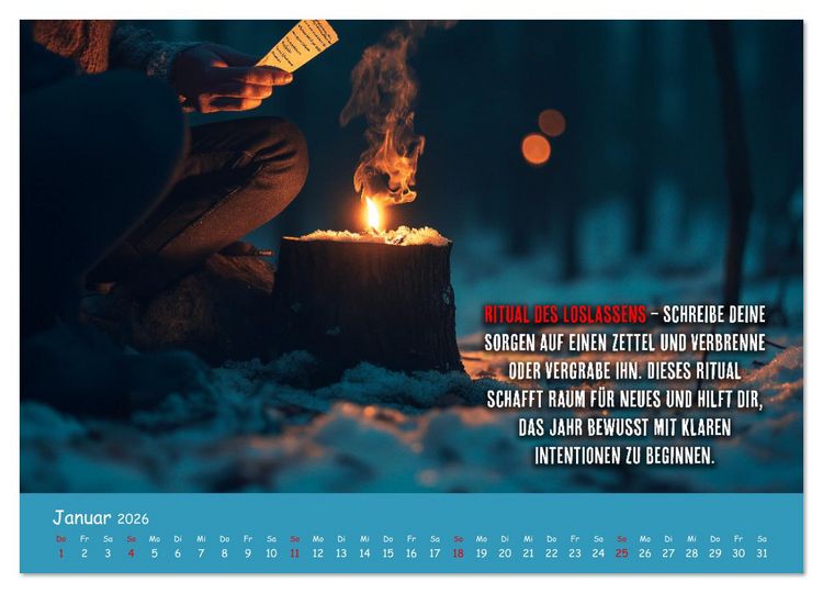Produktbild: Dein Achtsamkeitskalender (Wandkalender 2026 DIN A2 quer), CALVENDO Monatskalender