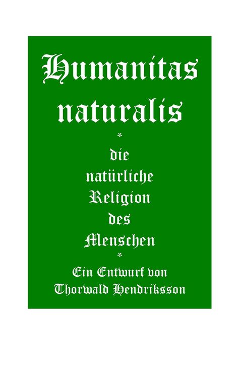Produktbild: Humanitas naturalis