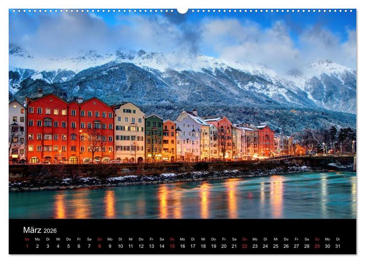 Produktbild: Innsbruck - Capital of the Alps (hochwertiger Premium Wandkalender 2026 DIN A2 quer), Kunstdruck in Hochglanz