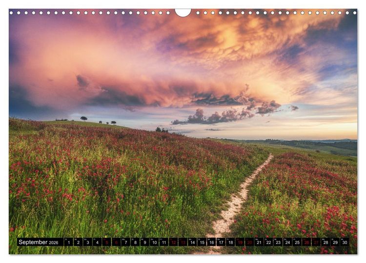 Produktbild: DIE TOSKANA IM FR&Uuml;HLING (Wandkalender 2026 DIN A3 quer), CALVENDO Monatskalender