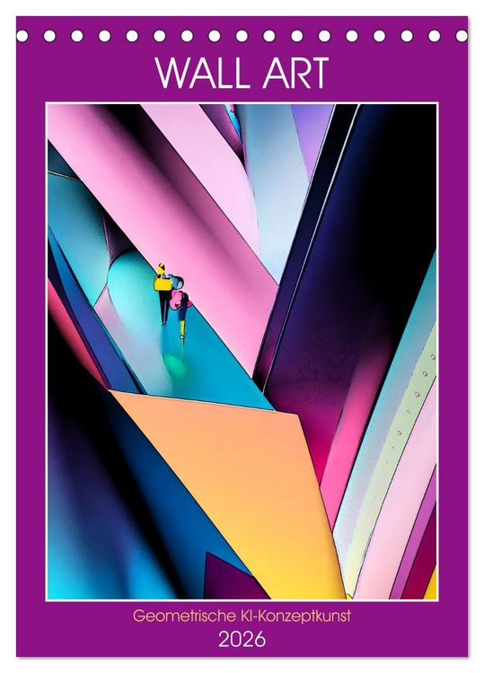 Produktbild: WALL ART Geometrische Konzeptkunst (Tischkalender 2026 DIN A5 hoch), CALVENDO Monatskalender