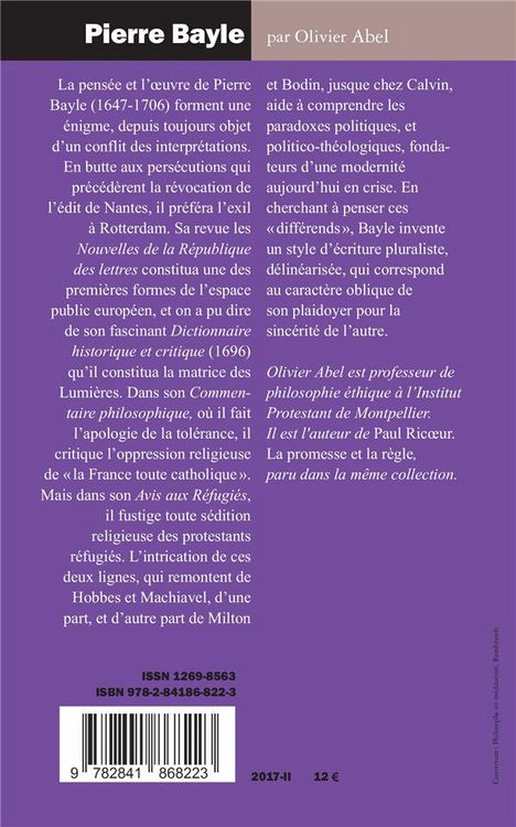 Produktbild: Pierre Bayle : les paradoxes politiques