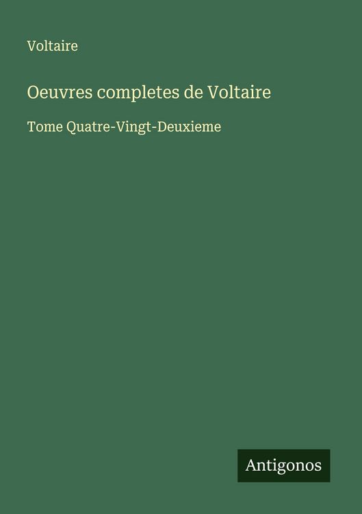 Produktbild: Oeuvres completes de Voltaire