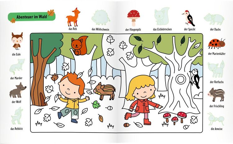 Produktbild: Mein 1. Sticker-Malbuch: Lieblingstiere - Mini-K&uuml;nstler