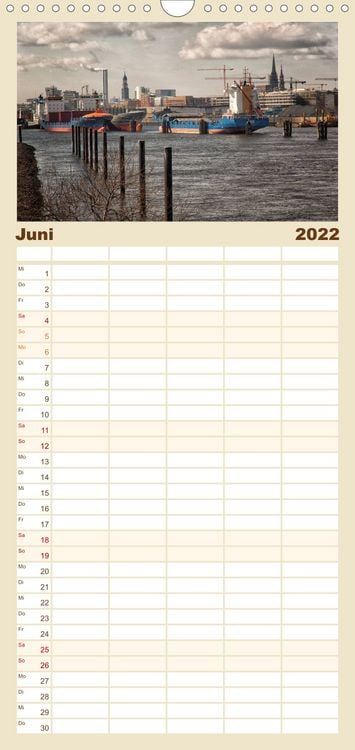 Produktbild: Hamburg - Familienplaner hoch (Wandkalender 2022 , 21 cm x 45 cm, hoch)