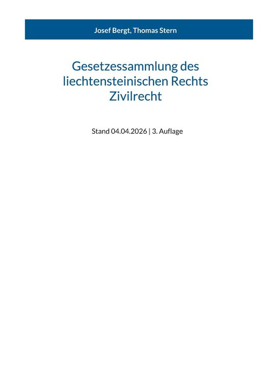 Produktbild: Gesetzessammlung des liechtensteinischen Rechts - Zivilrecht