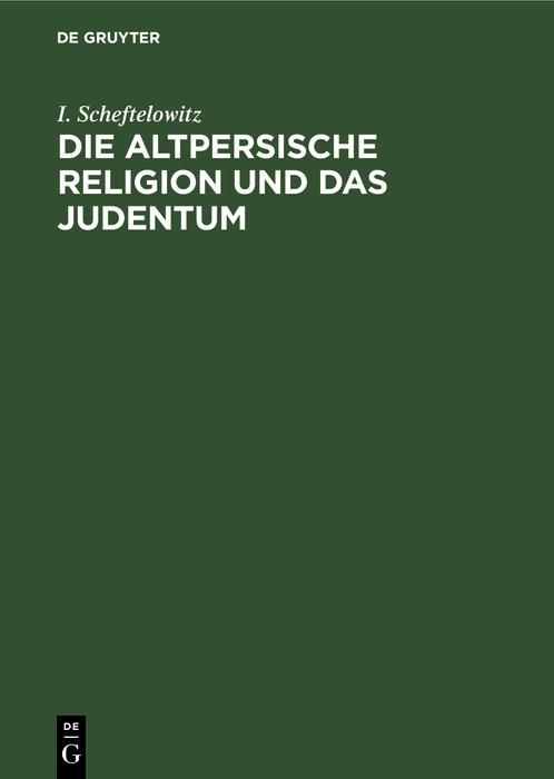 Produktbild: Die altpersische Religion und das Judentum