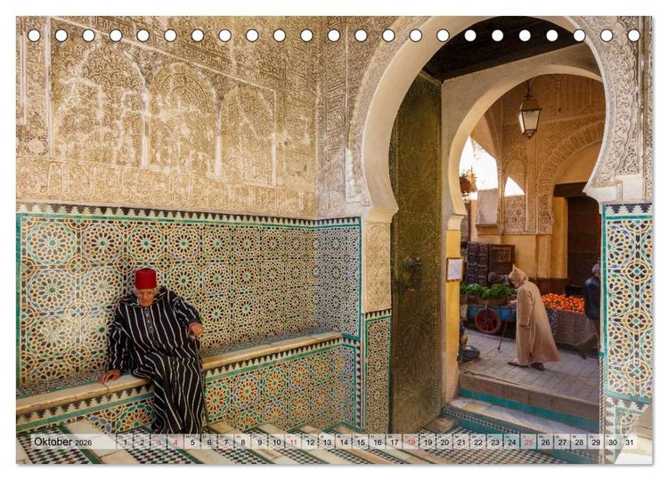 Produktbild: Marokko: Marrakesch, Atlas, Sahara, F&egrave;s (Tischkalender 2026 DIN A5 quer), CALVENDO Monatskalender