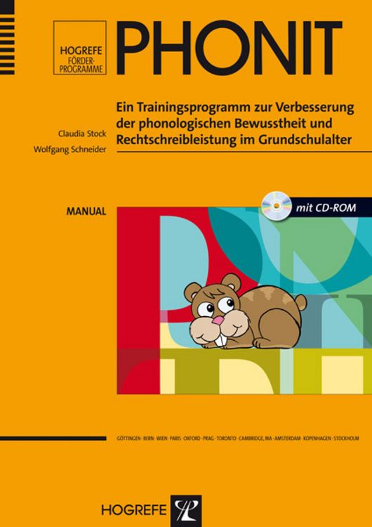 Produktbild: PHONIT: Ein Trainingsprogramm zur Verbesserung der phonologischen Bewusstheit und Rechtschreibleistung im Grundschulalter