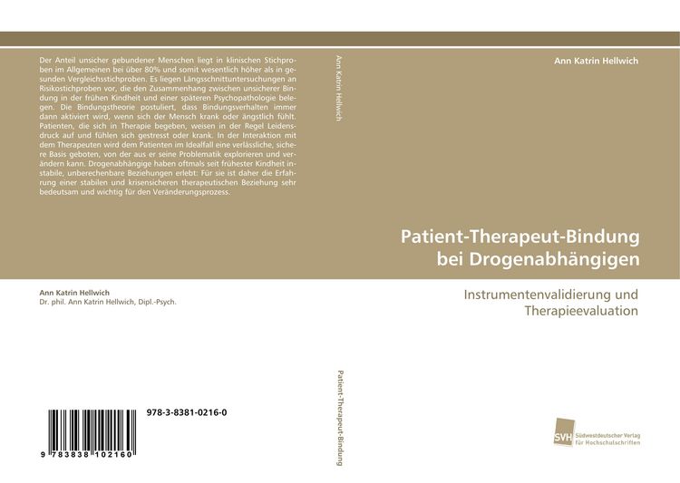 Produktbild: Patient-Therapeut-Bindung bei Drogenabh&auml;ngigen