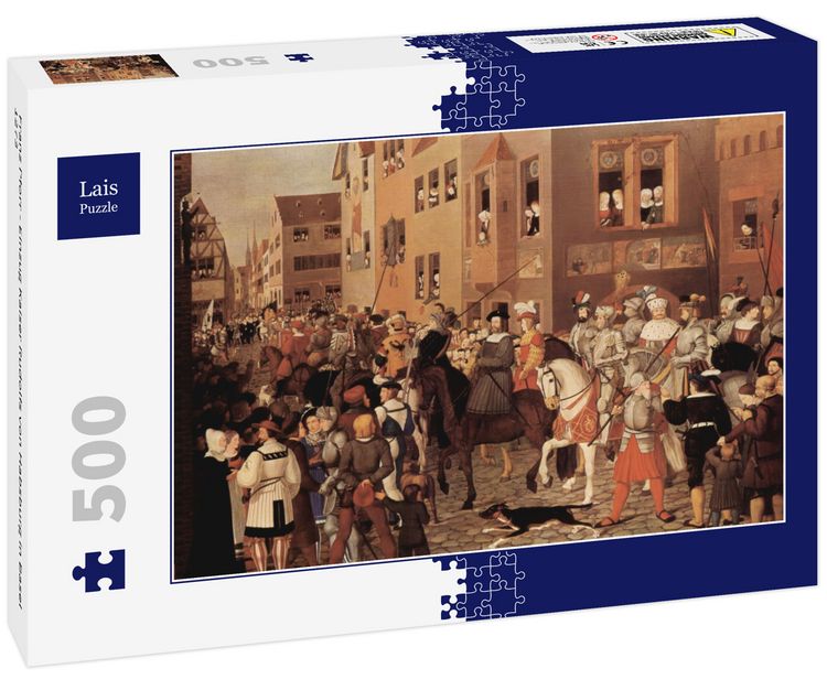 Produktbild: Lais Puzzle Franz Pforr - Einzug Kaiser Rudolfs von Habsburg in Basel 1273 500 Teile