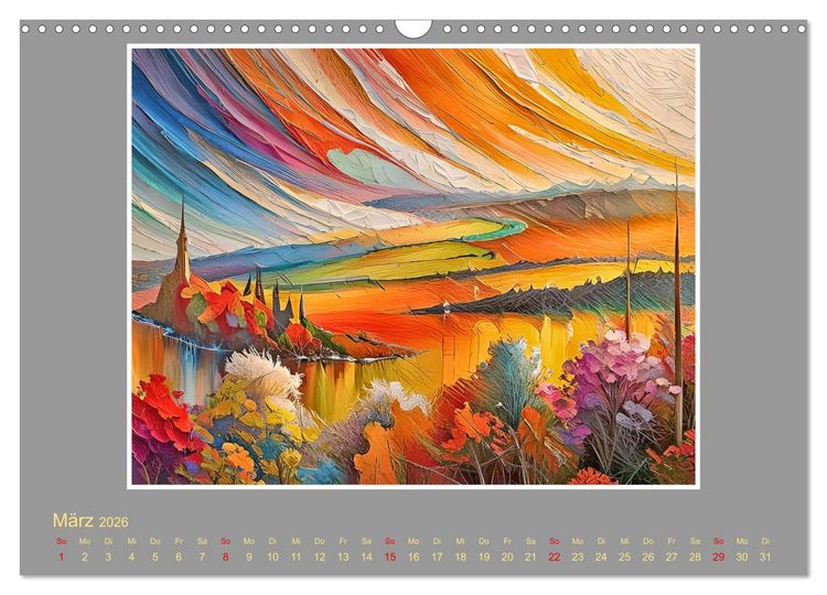 Produktbild: Expressionistische Landschaften (Wandkalender 2026 DIN A3 quer), CALVENDO Monatskalender