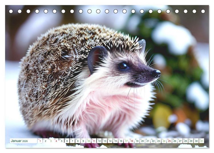 Produktbild: Niedliche Igel (Tischkalender 2026 DIN A5 quer), CALVENDO Monatskalender