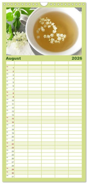 Produktbild: Familienplaner 2026 - Momente zum Innehalten mit 5 Spalten (Wandkalender, 21 x 45 cm) CALVENDO