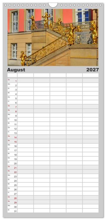 Produktbild: Familienplaner 2027 - POTSDAM. Du bist so sch&ouml;n mit 5 Spalten (Wandkalender, 21 x 45 cm) CALVENDO