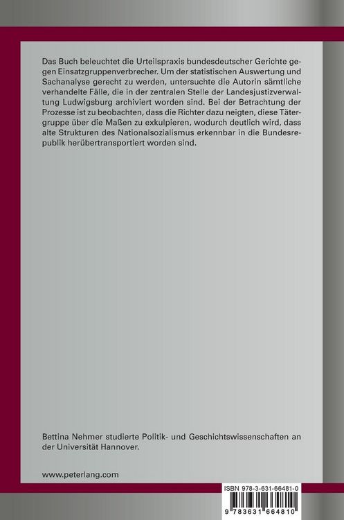 Produktbild: Das Problem der Ahndung von Einsatzgruppenverbrechen durch die bundesdeutsche Justiz
