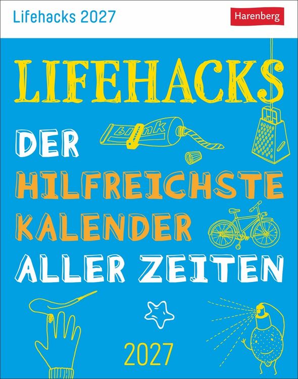 Produktbild: Lifehacks Tagesabrei&szlig;kalender 2027 - Der hilfreichste Kalender aller Zeiten