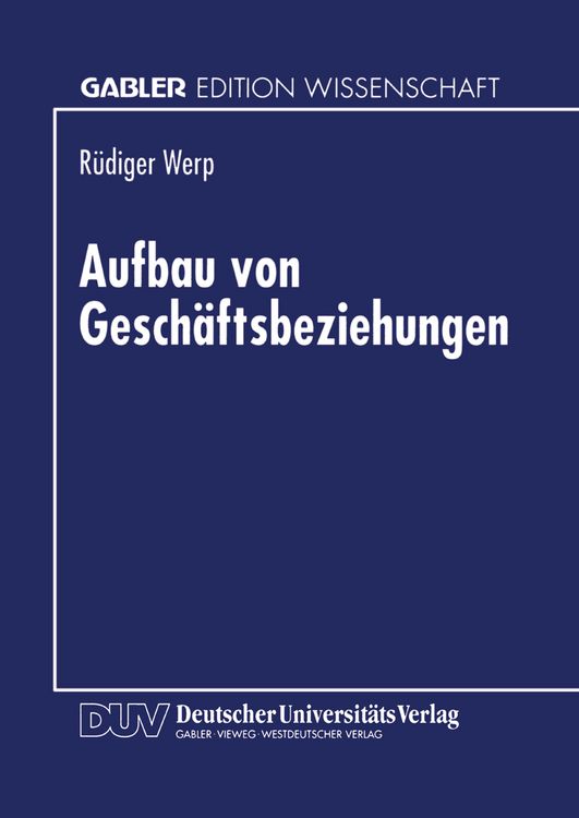 Produktbild: Aufbau von Gesch&auml;ftsbeziehungen