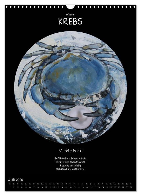 Produktbild: Sternzeichen - Charakter - Planeten - Edelsteine (Wandkalender 2026 DIN A3 hoch), CALVENDO Monatskalender