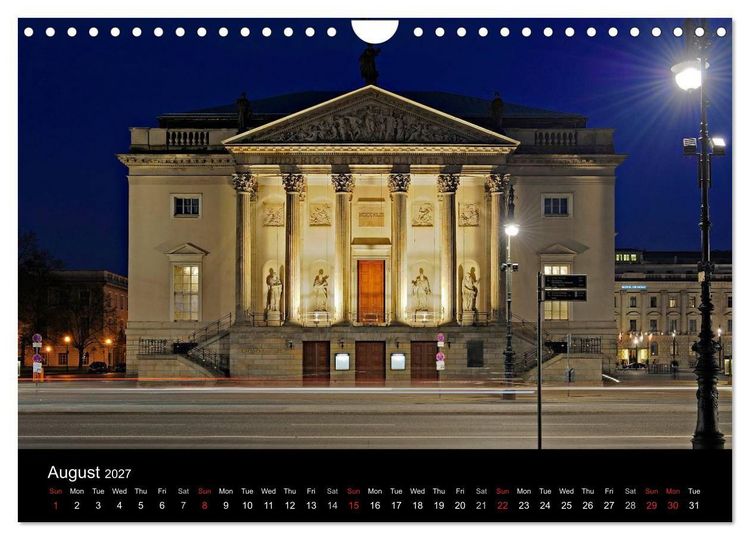 Produktbild: Evening Walk through Berlin (Wall Calendar 2027 DIN A4 landscape), CALVENDO 12 Month Wall Calendar