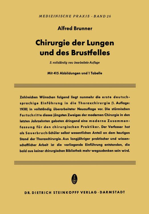 Produktbild: Chirurgie der Lungen und des Brustfelles
