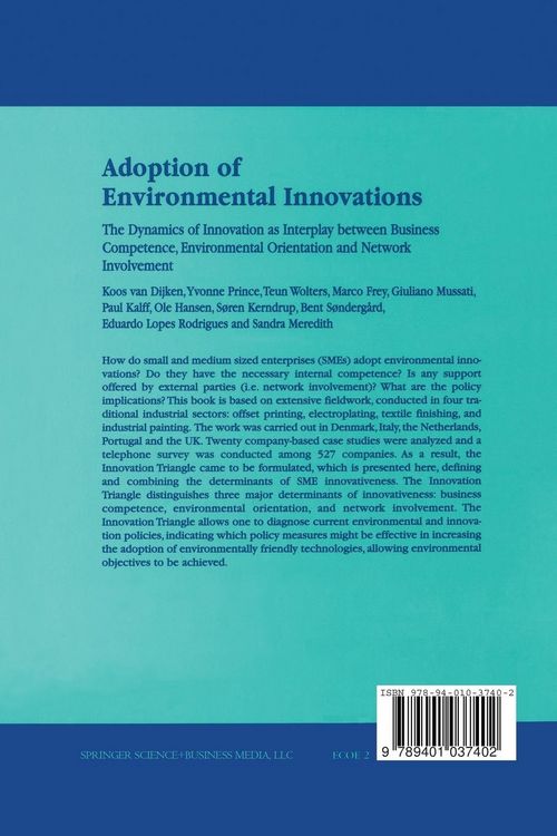 Produktbild: Adoption of Environmental Innovations