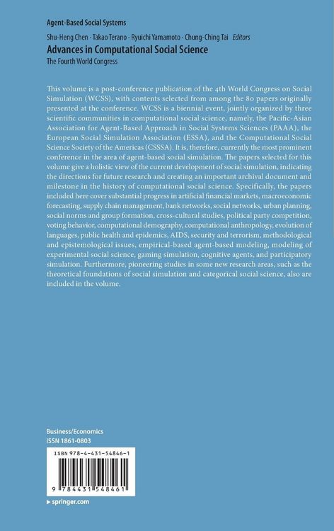 Produktbild: Advances in Computational Social Science