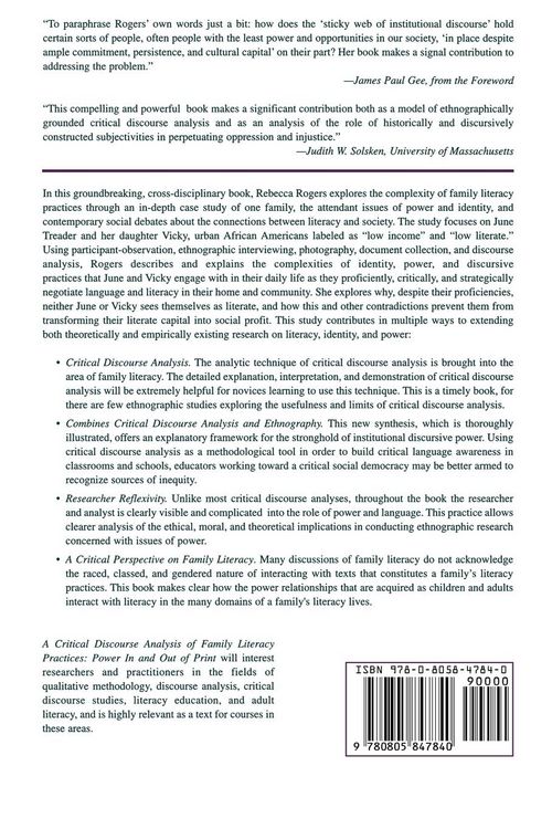 Produktbild: A Critical Discourse Analysis of Family Literacy Practices