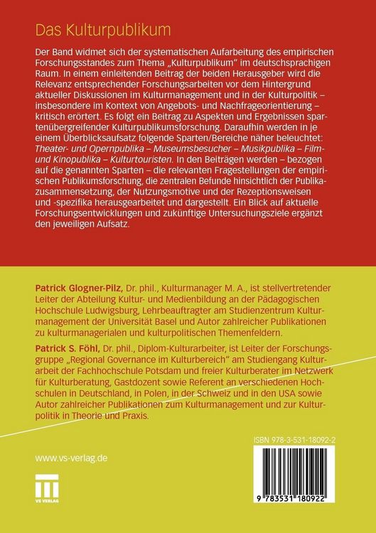 Produktbild: Das Kulturpublikum