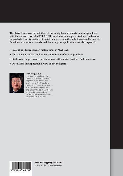 Produktbild: Linear Algebra and Matrix Computations with MATLAB&reg;