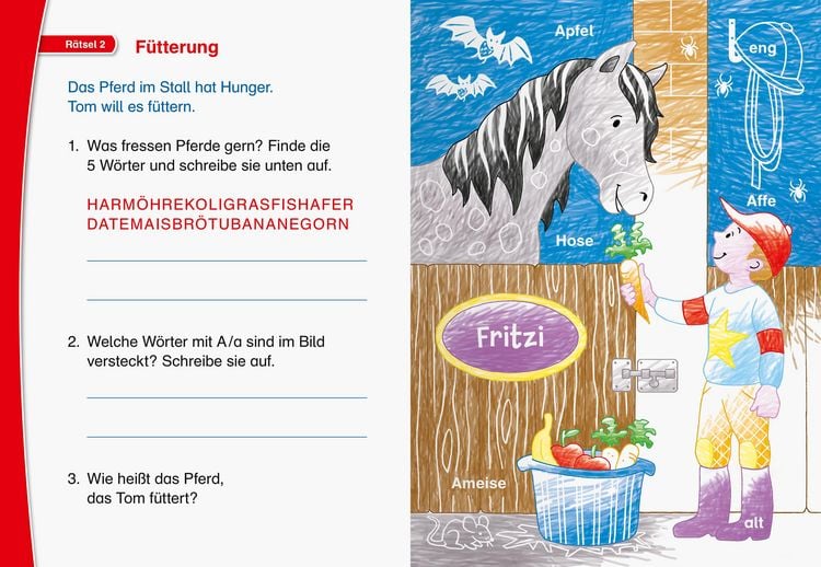 Produktbild: Leserabe R&auml;tselspa&szlig; - Zauber-Malr&auml;tsel zum Lesenlernen: Pferde (1. Lesestufe)