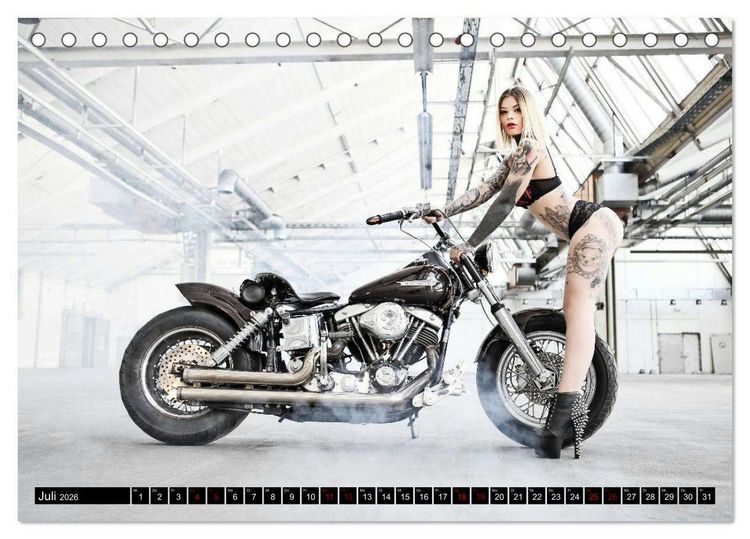 Produktbild: Motorr&auml;der & Sexy Girls (Tischkalender 2026 DIN A5 quer), CALVENDO Monatskalender