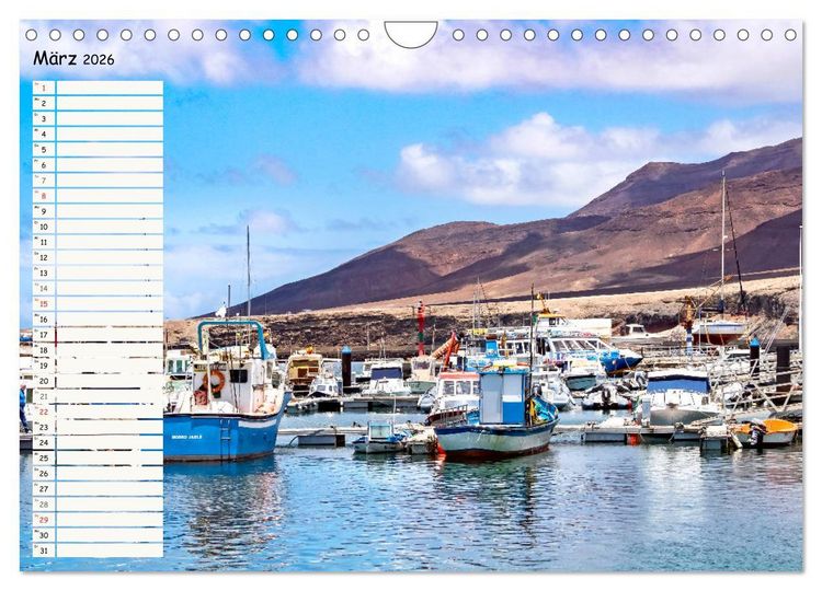 Produktbild: FUERTEVENTURA Geburtstagskalender mit Planerfunktion (Wandkalender 2026 DIN A4 quer), CALVENDO Monatskalender