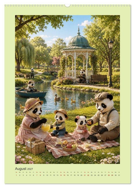 Produktbild: Die geheime Stadt der Pandas (Wandkalender 2027 DIN A2 hoch), CALVENDO Monatskalender