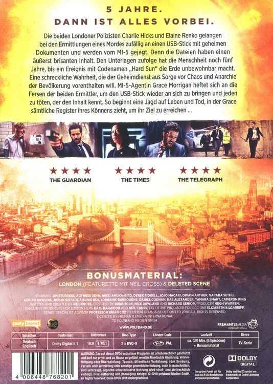 Produktbild: Hard Sun - Staffel 1 [2 DVDs]