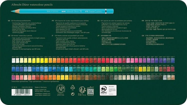 Produktbild: Faber-Castell Aquarellstifte Albrecht D&uuml;rer, 120er Set Metalletui