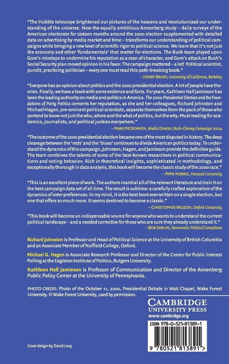 Produktbild: The 2000 Presidential Election and the Foundations of Party Politics
