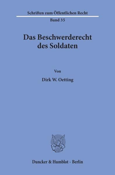 Produktbild: Das Beschwerderecht des Soldaten.