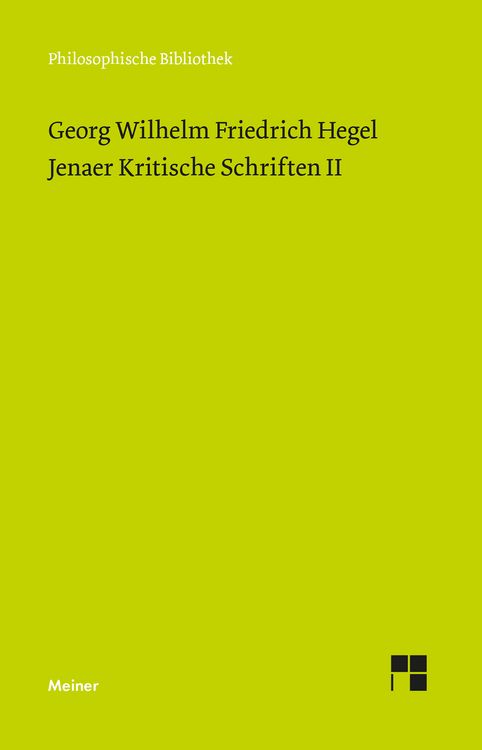 Produktbild: Jenaer Kritische Schriften II