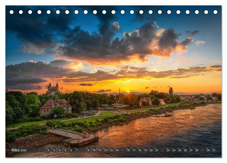 Produktbild: Epische Sonnenunterg&auml;nge im Rhein-Neckar-Kreis (Tischkalender 2026 DIN A5 quer), CALVENDO Monatskalender
