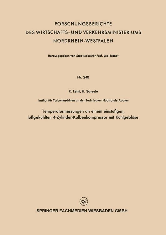 Produktbild: Temperaturmessungen an einem einstufigen, luftgek&uuml;hlten 4-Zylinder-Kolbenkompressor mit K&uuml;hlgebl&auml;se