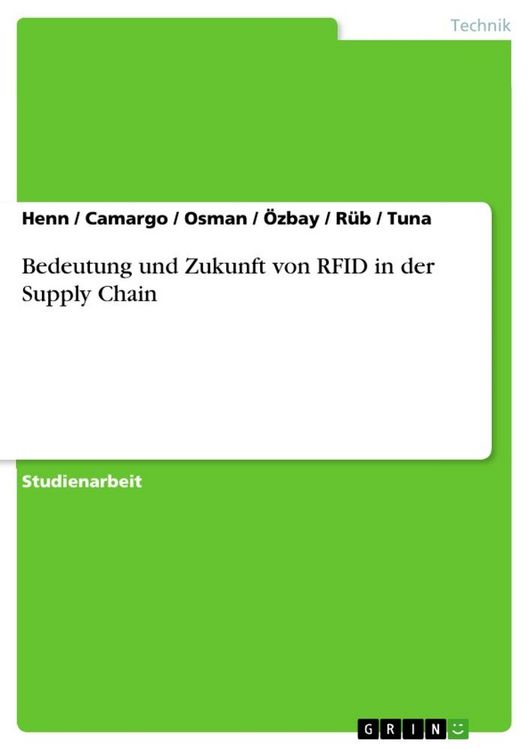 Produktbild: Bedeutung und Zukunft von RFID in der Supply Chain