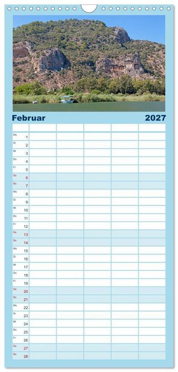 Produktbild: Familienplaner 2027 - Sommer an der T&uuml;rkischen &Auml;g&auml;is mit 5 Spalten (Wandkalender, 21 x 45 cm) CALVENDO