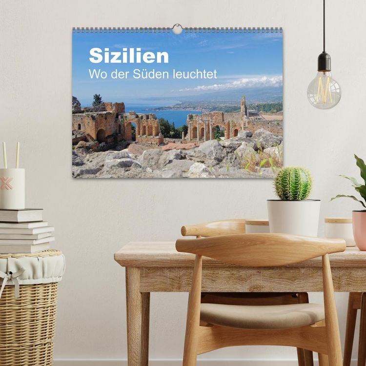 Produktbild: Sizilien - Wo der S&uuml;den leuchtet (Wandkalender 2026 DIN A3 quer), CALVENDO Monatskalender