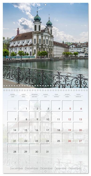 Produktbild: LUCERNE Lovely Switzerland (Wall Calendar 2026 12 &times; 12 Inch) CALVENDO 12 Month Wall Calendar