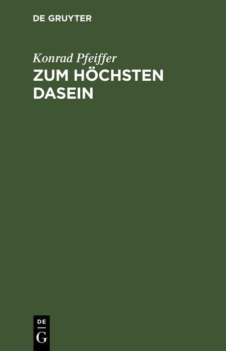 Produktbild: Zum h&ouml;chsten Dasein