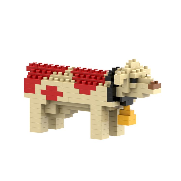 Produktbild: BRIXIES 200154 - Schweizer Kuh, 3D Konstruktionsbausatz aus Ministeinen, 142 Teile