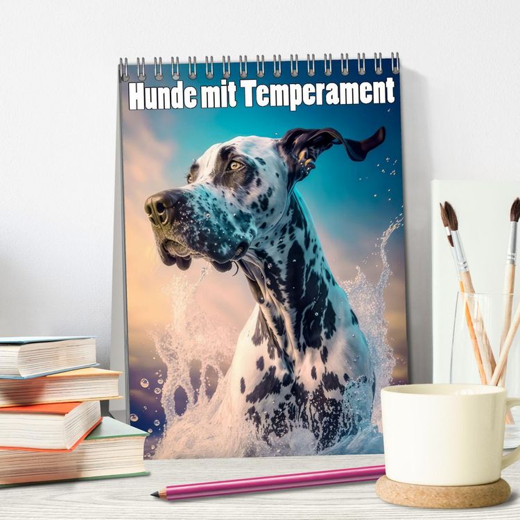 Produktbild: Hunde mit Temperament (Tischkalender 2026 DIN A5 hoch), CALVENDO Monatskalender