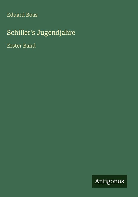 Produktbild: Schiller's Jugendjahre