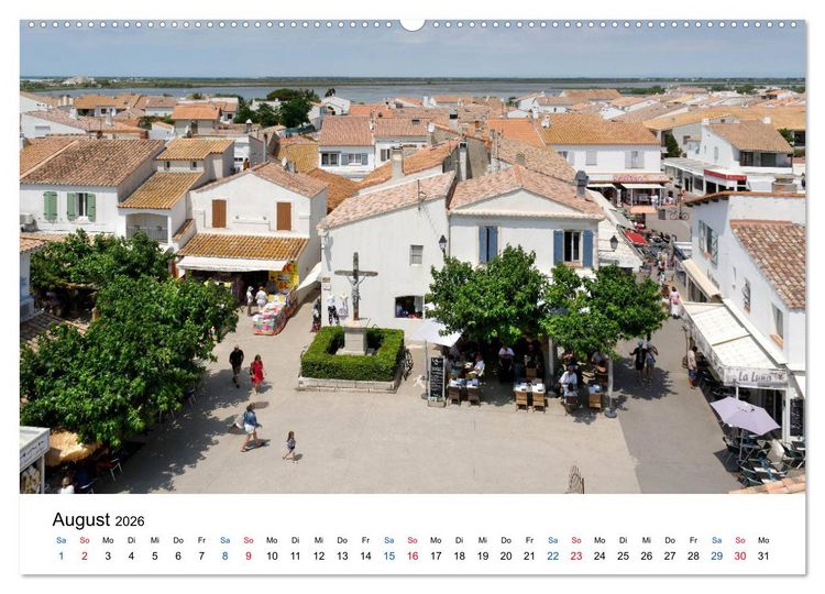 Produktbild: Frankreichs sch&ouml;nste D&ouml;rfer - Saintes Maries de la Mer (Wandkalender 2026 DIN A2 quer), CALVENDO Monatskalender